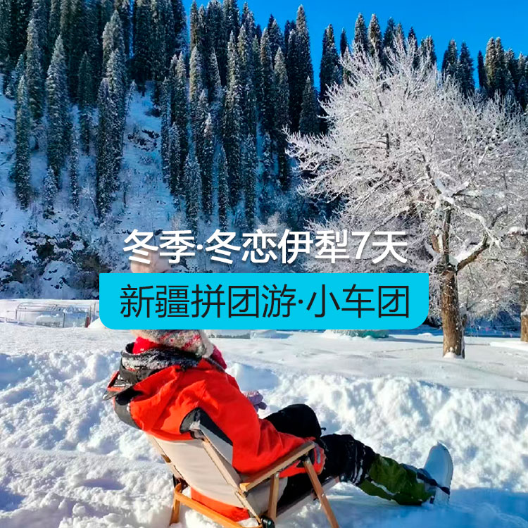 【新疆拼团游·小车团】冬恋伊犁-头等舱7日游（景点包含：赛里木湖+果子沟大桥+那拉提空中草原+库尔德宁+独山子大峡谷）产品编号：11506