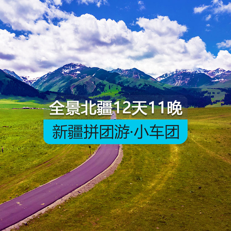 【新疆拼团游·小车团】轻享全景北疆12日（1~6人拼车小团/乌鲁木齐起止/24小时接送站/7座商务车/4钻酒店/高品质纯玩无购物）产品编号：11576