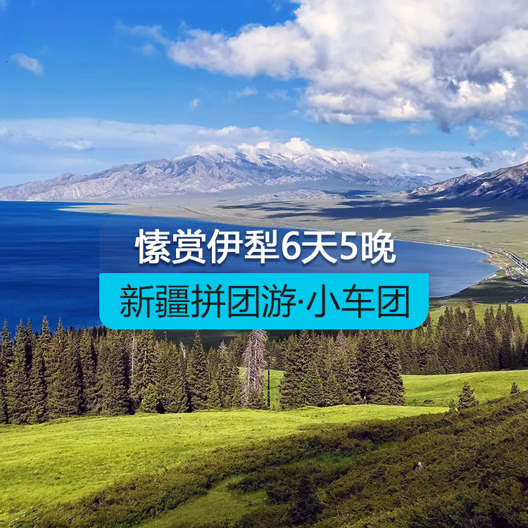【新疆拼团游·小车团】轻享愫赏伊犁6日（1~6人拼车小团/乌起乌止/24小时接送站/7座商务车/4钻酒店/高品质纯玩无购物）线路编号：11588